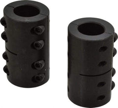 Climax Metal Products - 1" Inside x 1-3/4" Outside Diam, Two Piece Rigid Coupling without Keyway - 3" Long - Americas Industrial Supply