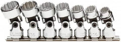 Proto - 7 Piece 3/8" Drive Standard Socket Set - 12 Points, 3/8 to 3/4", Inch Measurement Standard - Americas Industrial Supply