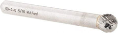 M.A. Ford - 5/16" Cut Diam, 1/4" Shank Diam, Ball Head Double Cut Burr - Carbide, Radius End, 9/32" LOC, 2-9/32" OAL - Americas Industrial Supply