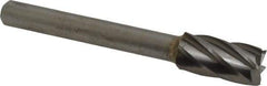 M.A. Ford - 3/8" Cut Diam, 1/4" Shank Diam, Cylinder with End Cut Head Single Cut Burr - Carbide, End Cut End, 3/4" LOC, 2-3/4" OAL - Americas Industrial Supply