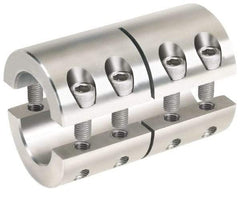 Climax Metal Products - 40mm Inside x 77mm Outside Diam, Metric Two-Piece Clamping Rigid Coupling - 108mm Long - Americas Industrial Supply