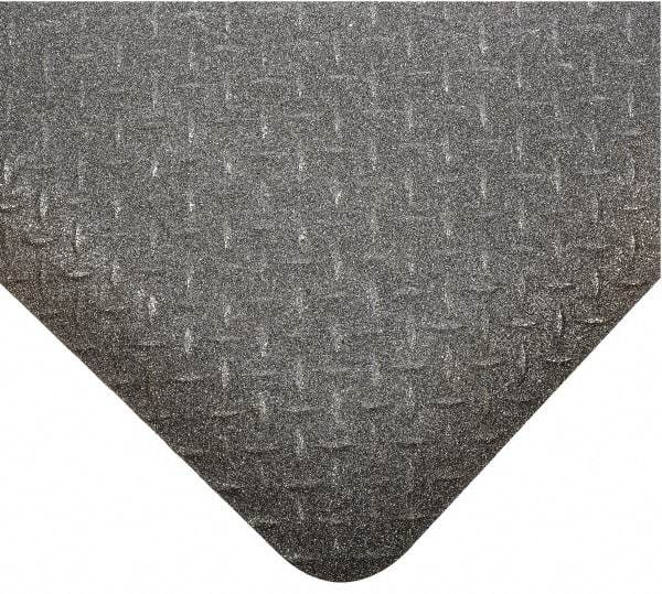 Wearwell - 20' Long x 3' Wide, Dry Environment, Anti-Fatigue Matting - Black, Vinyl with Nitrile Blend Base, Beveled on 4 Sides - Americas Industrial Supply