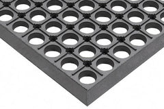 Wearwell - 20' Long x 3' Wide, Dry/Wet Environment, Anti-Fatigue Matting - Gray, CFR Rubber with Rubber Base, Beveled on 4 Sides - Americas Industrial Supply