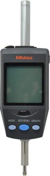 Mitutoyo - 0 to 30.4mm Range, 0.00002, 0.00005, 0.0001, 0.0002 & 0.0005" Graduation, Electronic Drop Indicator - Accurate to 0.0015mm, English & Metric System, LCD Display - Americas Industrial Supply