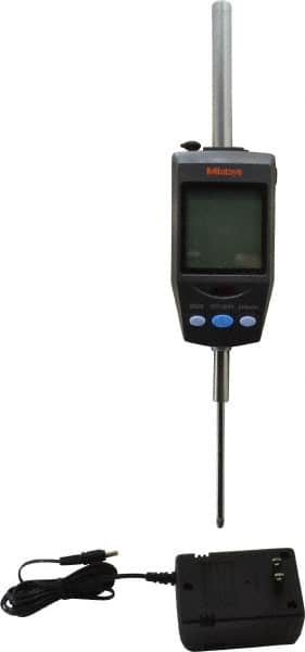 Mitutoyo - 0 to 60.9mm Range, 0.00002, 0.00005, 0.0001, 0.0002 & 0.0005" Graduation, Electronic Drop Indicator - Accurate to 0.0025mm, English & Metric System, LCD Display - Americas Industrial Supply