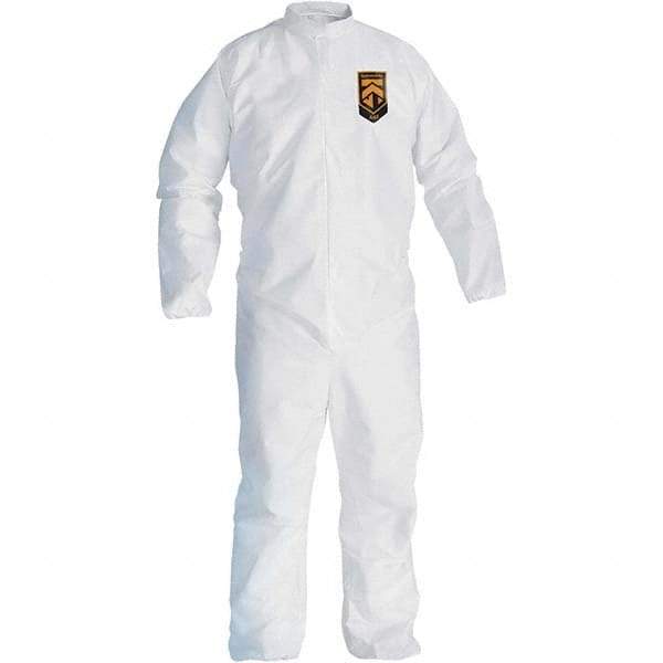KleenGuard - Size M SMS General Purpose Coveralls - White, Zipper Closure, Open Cuffs, Open Ankles, Seamless - Americas Industrial Supply