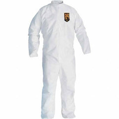 KleenGuard - Size 4XL SMS General Purpose Coveralls - White, Zipper Closure, Open Cuffs, Open Ankles, Seamless - Americas Industrial Supply
