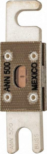 Cooper Bussmann - 500 Amp Non-Time Delay Fast-Acting Forklift & Truck Fuse - 125VAC, 80VDC, 3.18" Long x 0.75" Wide, Littelfuse CNN500, Bussman ANN-500, Ferraz Shawmut CNN500 - Americas Industrial Supply