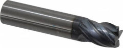 SGS - 5/8", 4 Flute, Single End, Solid Carbide, 0.0350 - 0.0400" Corner Radius End Mill - 3" OAL, Right Hand Flute, 3/4" LOC, Right Hand Cut - Americas Industrial Supply
