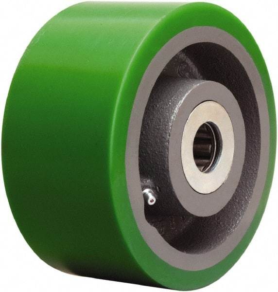 Hamilton - 6 Inch Diameter x 3 Inch Wide, Polyurethane on Cast Iron Caster Wheel - 2,200 Lb. Capacity, 3-1/4 Inch Hub Length, 1-15/16 Inch Axle Diameter, Plain Bore Bearing - Americas Industrial Supply