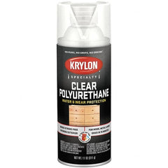 Krylon - Clear, Flat, Polyurethane Spray Paint - Exact Industrial Supply