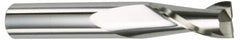 Kennametal - 1", 2-1/4" LOC, 1" Shank Diam, 5" OAL, 2 Flute, Solid Carbide Square End Mill - Single End, TiCN Finish, Spiral Flute, 45° Helix, Centercutting, Right Hand Cut, Right Hand Flute, Series AADF - Americas Industrial Supply