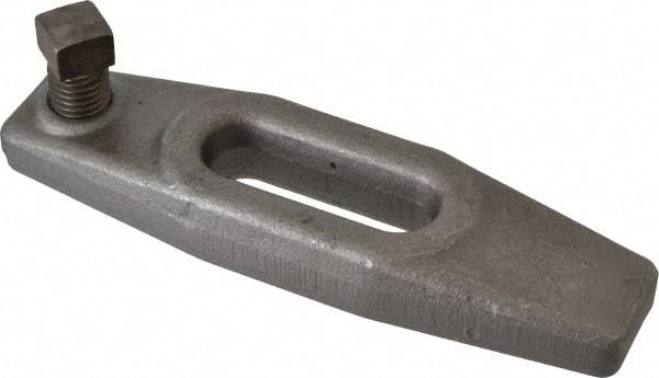 Gibraltar - 13/16" Stud, 2" Travel, 8" OAL x 2-1/8" Overall Width x 1-1/8" Overall Height, Heel Clamp - Grade ASTM A521 Class CA Forged Steel, 2-13/16" Long x 13/16" Wide Slot, Tapped - Americas Industrial Supply