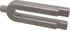 Gibraltar - 2-3/8" Wide x 1-1/8" High, Forged Steel, U Shaped Strap Clamp - 13/16" Stud, 7-3/8" Travel, 8" OAL, 7-3/8" Slot Length, 13/16" Slot Width - Americas Industrial Supply