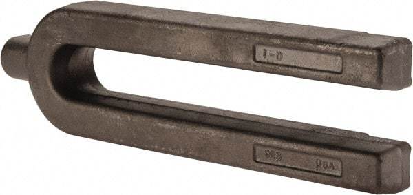 Gibraltar - 2-3/4" Wide x 1-1/4" High, Forged Steel, U Shaped Strap Clamp - 15/16" Stud, 9" Travel, 10" OAL, 9" Slot Length, 15/16" Slot Width - Americas Industrial Supply