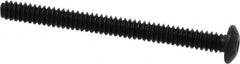 Value Collection - #6-32 UNC Hex Socket Drive, Button Screw - Alloy Steel, Black Oxide Finish, Fully Threaded, 1-1/2" Length Under Head - Americas Industrial Supply