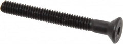 Value Collection - #8-32 UNC Hex Socket Drive, 82° Flat Screw - Alloy Steel, Black Oxide Finish, Partially Threaded, 1-1/2" OAL - Americas Industrial Supply