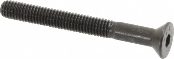 Value Collection - #10-32 UNF Hex Socket Drive, 82° Flat Screw - Alloy Steel, Black Oxide Finish, Partially Threaded, 1-3/4" OAL - Americas Industrial Supply