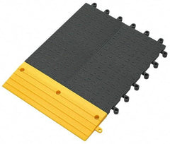 Wearwell - 18" Long x 18" Wide x 7/8" Thick, Anti-Fatigue Modular Matting Solid Grid - Male & Female, 4 Interlocking Sides, Charcoal, For Dry & Wet Areas, Series 556 - Americas Industrial Supply