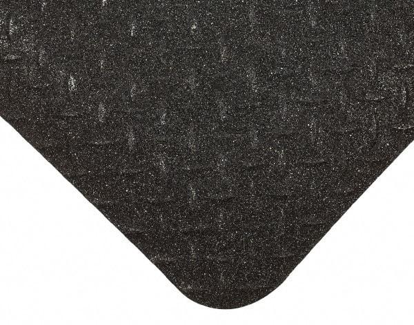 Wearwell - 3' Long x 2' Wide, Dry Environment, Anti-Fatigue Matting - Black, Vinyl with Nitrile Blend Base, Beveled on 4 Sides - Americas Industrial Supply
