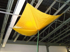 PRO-SAFE - Tarp Heavy Duty Roof Leak Diverter - 5' Long x 5' Wide x 18 mil Thick, Yellow - Americas Industrial Supply