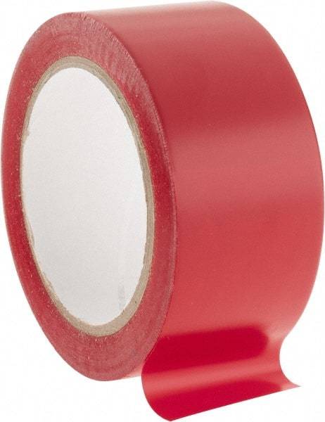 NMC - Red Solid Color Vinyl Tape - 2" Wide x 108' Long x 0.002" Thick, General Traffic - Americas Industrial Supply