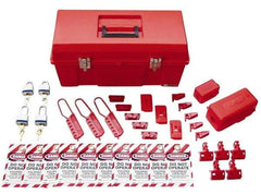 NMC - 38 Piece Electrical Lockout Kit - Comes in Tool Box - Americas Industrial Supply