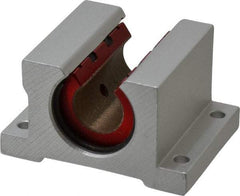Pacific Bearing - 1/2" ID, 2" OAW x 1.688" OAL x 1-5/8" OAH Open Pillow Block - 975 Lb Static Cap, 1.688" Btw Mnt Hole Ctrs, 0.687" Base-to-Ctr Ht, Aluminum - Americas Industrial Supply