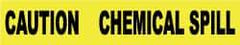 NMC - 1,000' Long x 3" Wide Roll, Polyethylene, Yellow Barricade Tape - Message: Caution - Chemical Spill - Americas Industrial Supply