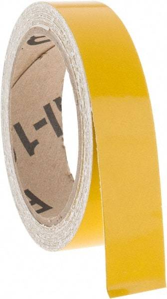 NMC - Yellow Solid Color Vinyl Tape - 1" Wide x 30' Long x 0.002" Thick, General Traffic - Americas Industrial Supply