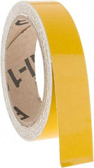 NMC - Yellow Solid Color Vinyl Tape - 1" Wide x 30' Long x 0.002" Thick, General Traffic - Americas Industrial Supply