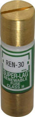 Cooper Bussmann - 250 VAC, 30 Amp, Time Delay Renewable Fuse - Fuse Holder Mount, 50.8mm OAL, 10 (RMS) kA Rating, 9/16" Diam - Americas Industrial Supply