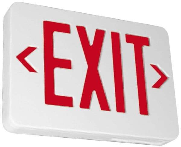 NMC - White, LED, Illuminated Exit Sign - Americas Industrial Supply