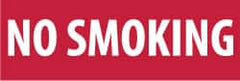 NMC - "No Smoking", 12" Long x 24" Wide, Pressure-Sensitive Vinyl Safety Sign - Rectangle, 0.004" Thick, Use for Smoking Regulations - Americas Industrial Supply
