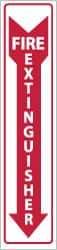 NMC - Fire Extinguisher, Aluminum Fire Sign - 4" Wide x 18" High - Americas Industrial Supply