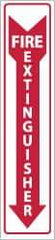 NMC - Fire Extinguisher, Aluminum Fire Sign - 4" Wide x 18" High - Americas Industrial Supply