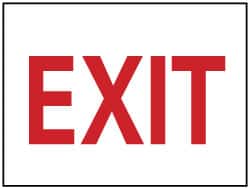 NMC - Exit, Aluminum Exit Sign - 14" Wide x 10" High - Americas Industrial Supply