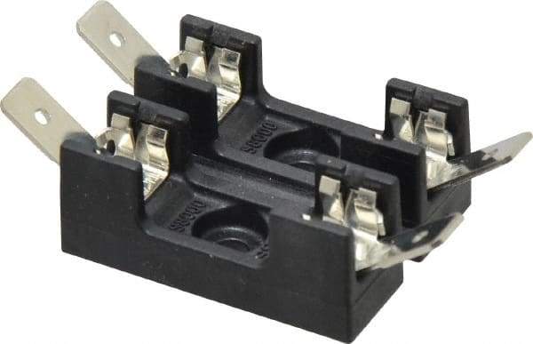 Cooper Bussmann - 2 Pole, 300 VAC/VDC, 30 Amp, Bolt-in Fuse Block - 1/4 Inch Diameter x 1-1/4 Inch Fuse Length, 2 Inch Long x 1-1/8 Inch Wide x 14.3mm High Block, 266°F - Americas Industrial Supply