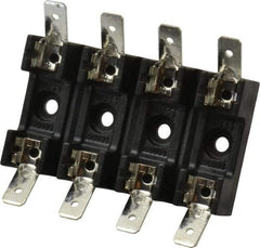 Cooper Bussmann - 4 Pole, 300 VAC/VDC, 30 Amp, Bolt-in Fuse Block - 1/4 Inch Diameter x 1-1/4 Inch Fuse Length, 2 Inch Long x 2-3/8 Inch Wide x 14.3mm High Block, 266°F - Americas Industrial Supply