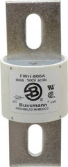 Cooper Bussmann - 500 VAC/VDC, 800 Amp, Fast-Acting Semiconductor/High Speed Fuse - Bolt-on Mount, 6-15/32" OAL, 200 (RMS Symmetrical), 50 at DC kA Rating, 2-1/2" Diam - Americas Industrial Supply