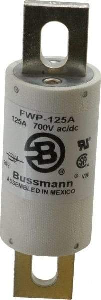 Cooper Bussmann - 700 VAC/VDC, 125 Amp, Fast-Acting Semiconductor/High Speed Fuse - Stud Mount Mount, 5-3/32" OAL, 200 (RMS), 50 at DC kA Rating, 1-1/2" Diam - Americas Industrial Supply