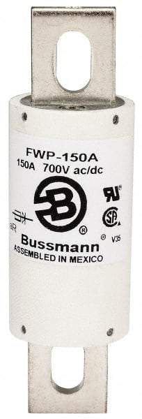 Cooper Bussmann - 700 VAC/VDC, 150 Amp, Fast-Acting Semiconductor/High Speed Fuse - Stud Mount Mount, 5-3/32" OAL, 200 (RMS), 50 at DC kA Rating, 1-1/2" Diam - Americas Industrial Supply