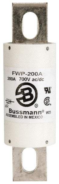 Cooper Bussmann - 700 VAC/VDC, 200 Amp, Fast-Acting Semiconductor/High Speed Fuse - Stud Mount Mount, 5-3/32" OAL, 200 (RMS), 50 at DC kA Rating, 1-1/2" Diam - Americas Industrial Supply