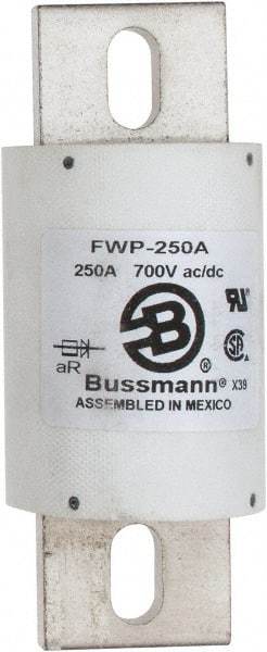 Cooper Bussmann - 700 VAC/VDC, 250 Amp, Fast-Acting Semiconductor/High Speed Fuse - Stud Mount Mount, 5-3/32" OAL, 200 (RMS), 50 at DC kA Rating, 2" Diam - Americas Industrial Supply