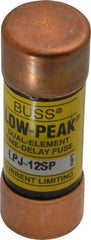 Cooper Bussmann - 300 VDC, 600 VAC, 12 Amp, Time Delay General Purpose Fuse - Fuse Holder Mount, 2-1/4" OAL, 100 at DC, 300 at AC (RMS) kA Rating, 13/16" Diam - Americas Industrial Supply