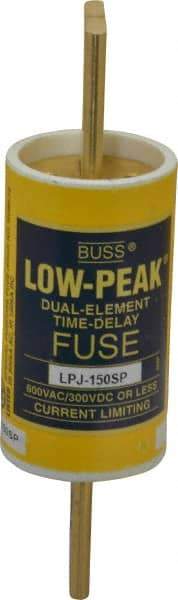 Cooper Bussmann - 300 VDC, 600 VAC, 150 Amp, Time Delay General Purpose Fuse - Bolt-on Mount, 5-3/4" OAL, 100 at DC, 300 at AC (RMS) kA Rating, 1-5/8" Diam - Americas Industrial Supply