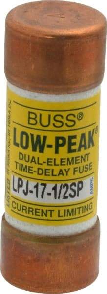 Cooper Bussmann - 300 VDC, 600 VAC, 17.5 Amp, Time Delay General Purpose Fuse - Fuse Holder Mount, 2-1/4" OAL, 100 at DC, 300 at AC (RMS) kA Rating, 13/16" Diam - Americas Industrial Supply