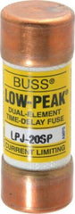 Cooper Bussmann - 300 VDC, 600 VAC, 20 Amp, Time Delay General Purpose Fuse - Fuse Holder Mount, 2-1/4" OAL, 100 at DC, 300 at AC (RMS) kA Rating, 13/16" Diam - Americas Industrial Supply