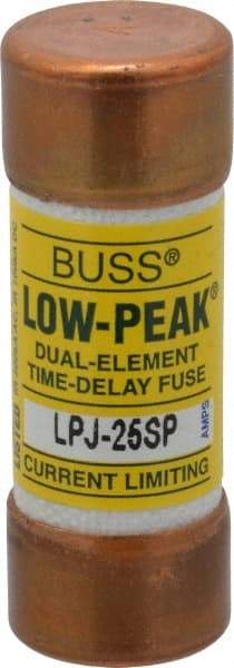 Cooper Bussmann - 300 VDC, 600 VAC, 25 Amp, Time Delay General Purpose Fuse - Fuse Holder Mount, 2-1/4" OAL, 100 at DC, 300 at AC (RMS) kA Rating, 13/16" Diam - Americas Industrial Supply