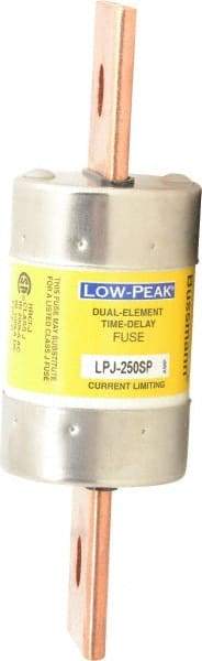 Cooper Bussmann - 300 VDC, 600 VAC, 250 Amp, Time Delay General Purpose Fuse - Bolt-on Mount, 7-1/8" OAL, 100 at DC, 300 at AC (RMS) kA Rating, 2" Diam - Americas Industrial Supply